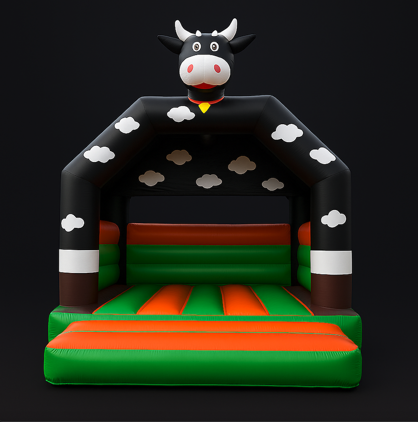 Hüpfburg aufgebaut auf Fest